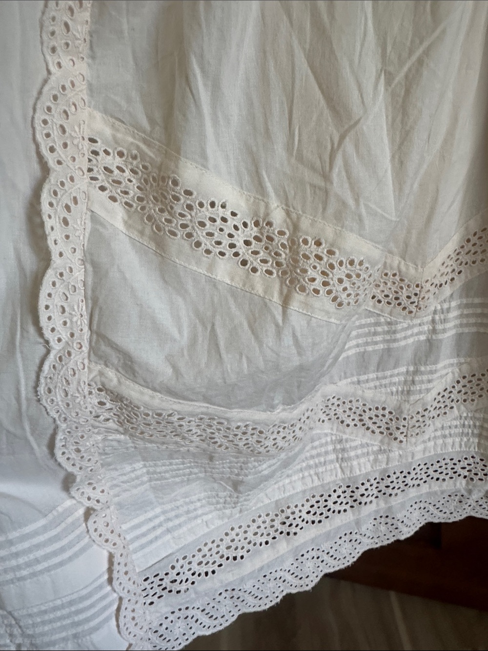 Christy Dawn Cream Puff-Sleeve Lace Midi Dress - Picture 6 of 6